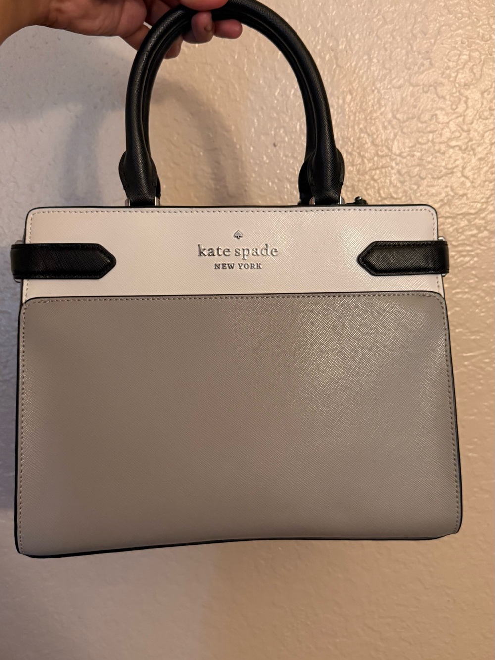kate spade Two-Tone Gray, White & Black Satchel